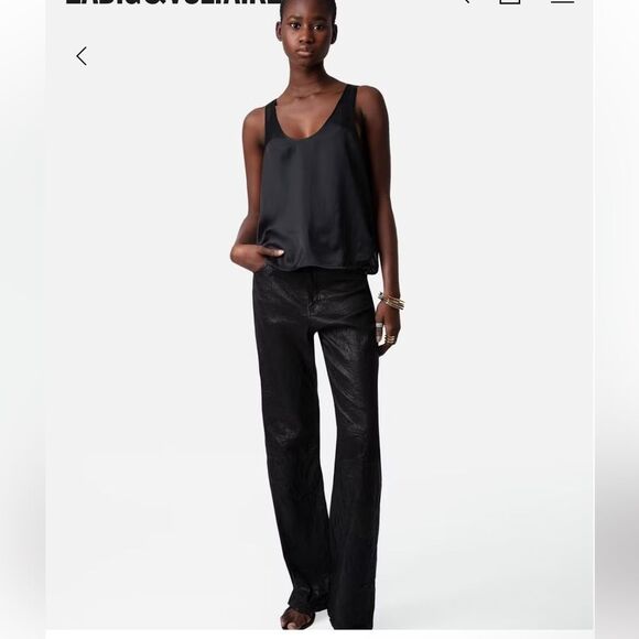 ZADIG & VOLTAIRE Caris satin top tank NEW XS - Picture 1 of 11